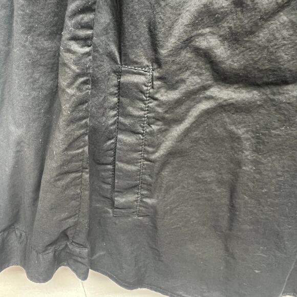 Prototype Womens Vtg 1/4 Button Long Sleeve Black Shirt Size Medium Side Pockets - Picture 7 of 13